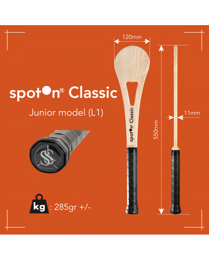 Raquette de tennis spotOn® en bois.