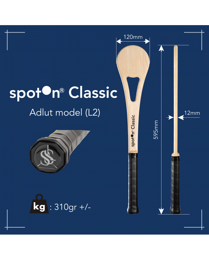 Raquette de tennis spotOn® en bois. Raquette de tennis spotOn® en bois.