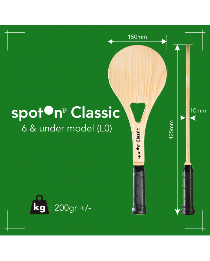 Raquette de tennis spotOn® en bois.